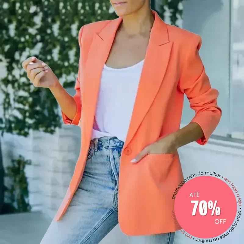 Blazer Precioso Susurro en Naranja – Marbella