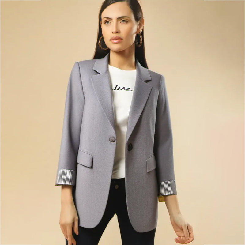 Blazer Luminoso Cielo en Gris – Marbella