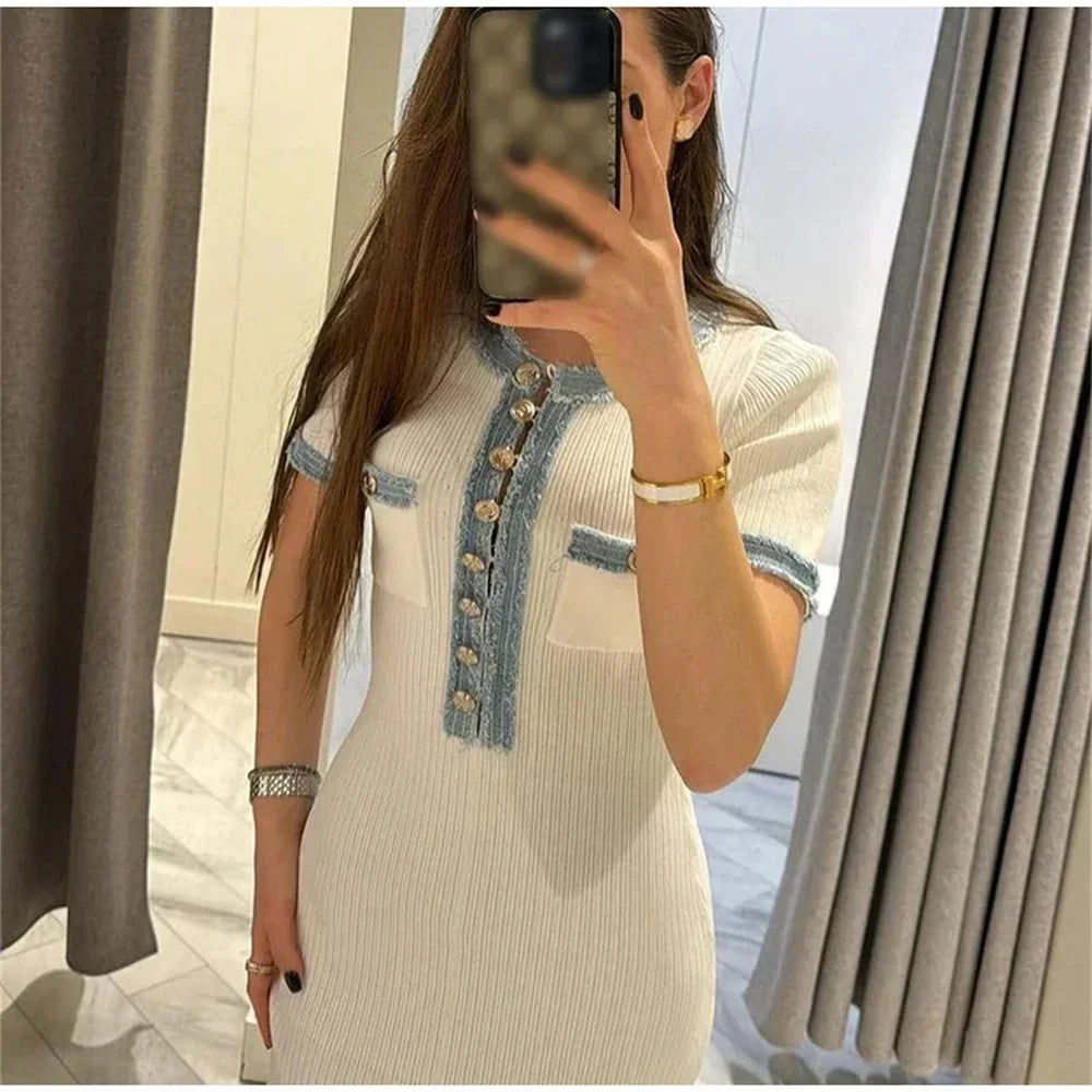 Vestido Suntuoso Atardecer en Blanco – Marbella