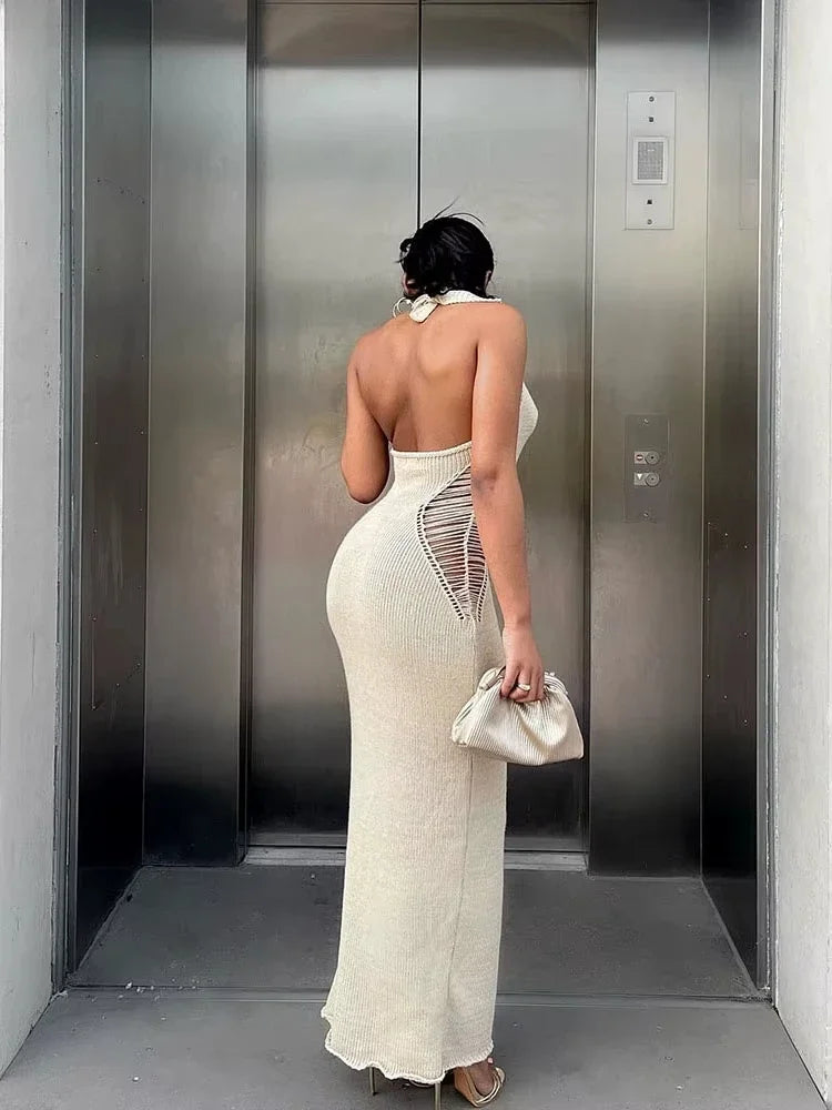 Vestidos Radiante Misterio en Vestido Bege – Marbella