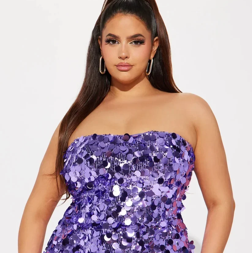Vestido Luminoso Universo en Lila – Marbella