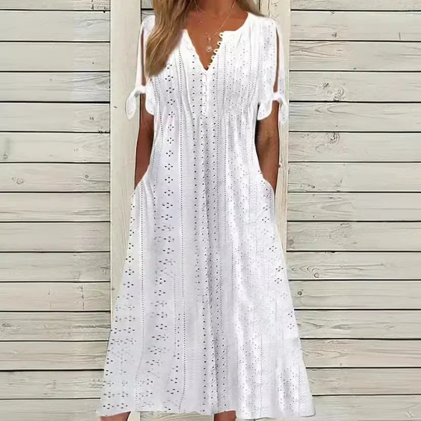 Vestido Luminoso Encanto en Blanco – Marbella