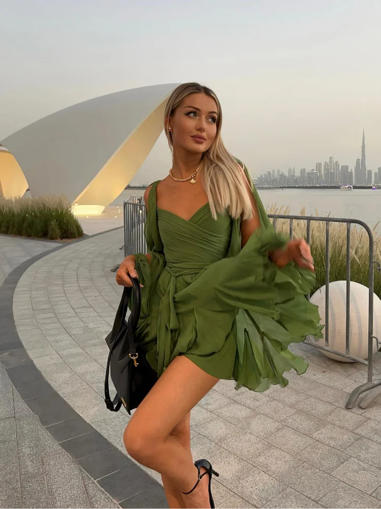 Vestido princess Precioso Amanecer en Verde – Marbella