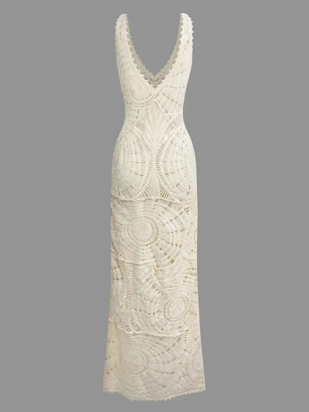 Vestido Dorado Misterio en Blanco – Marbella