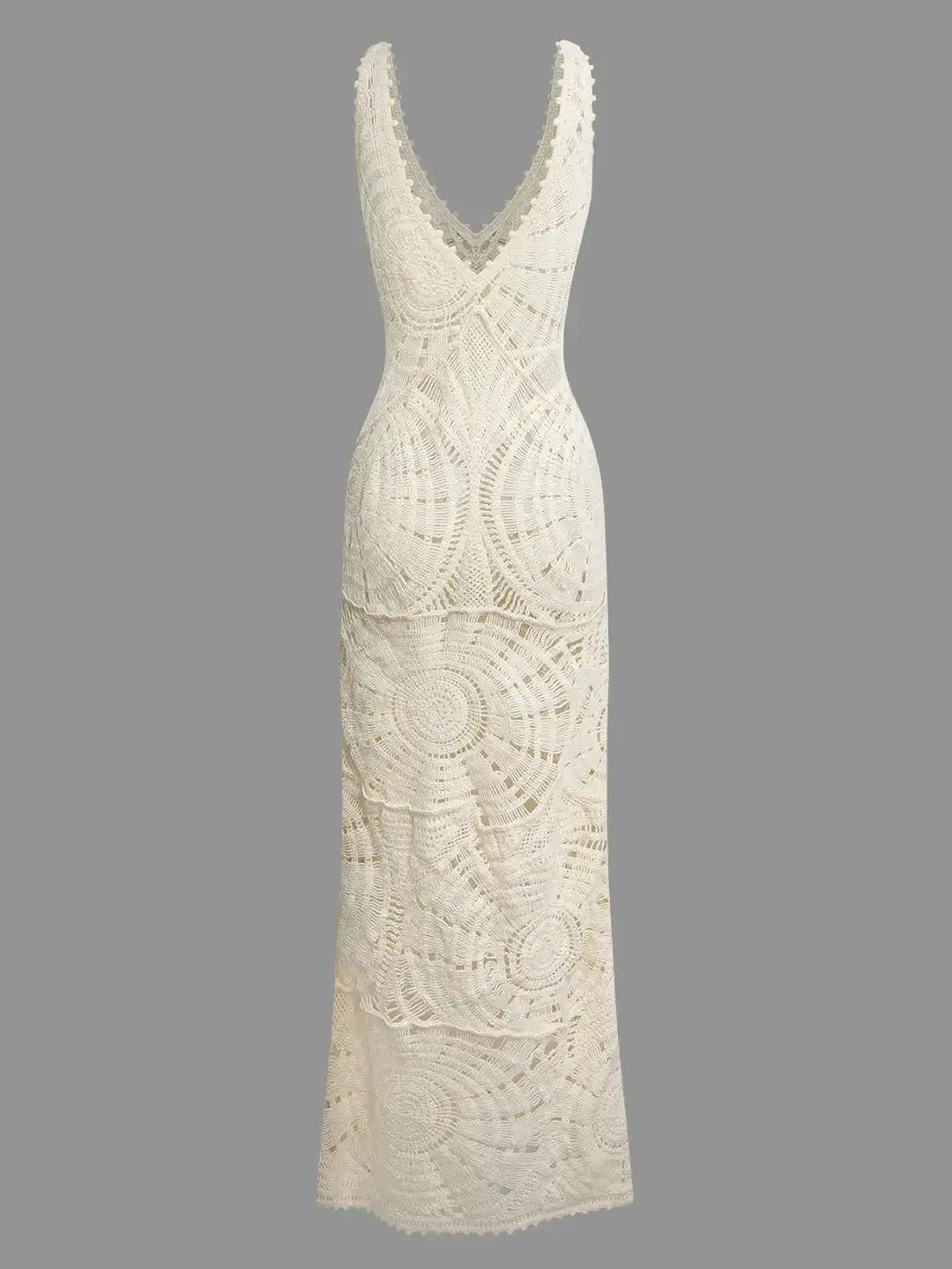 Vestido Dorado Misterio en Blanco – Marbella