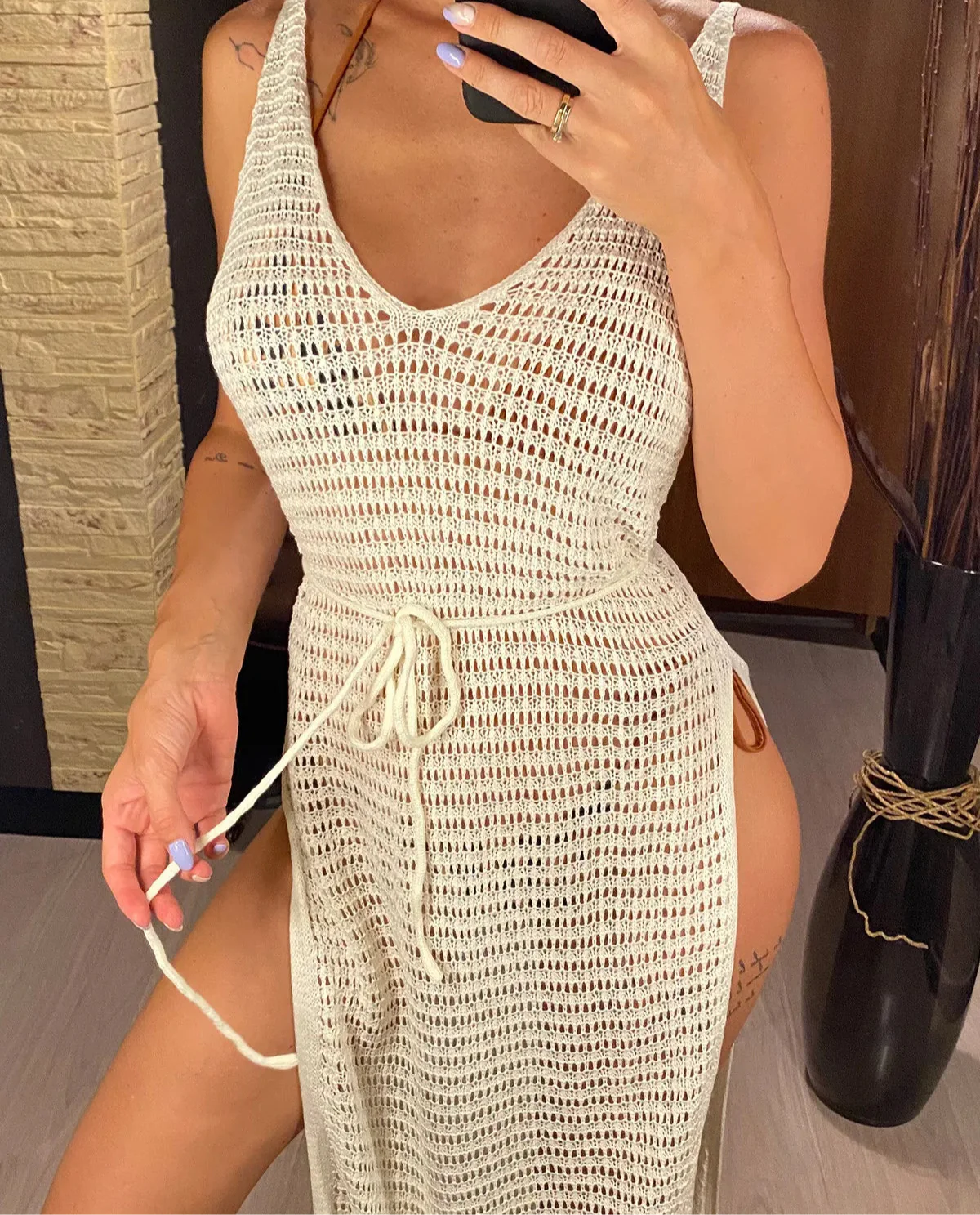 Túnica Apasionado Océano en Blanco – Marbella