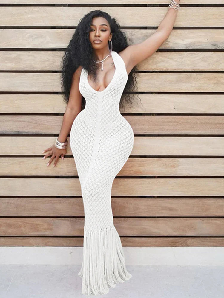Vestido Sofisticado Océano en Branco – Marbella