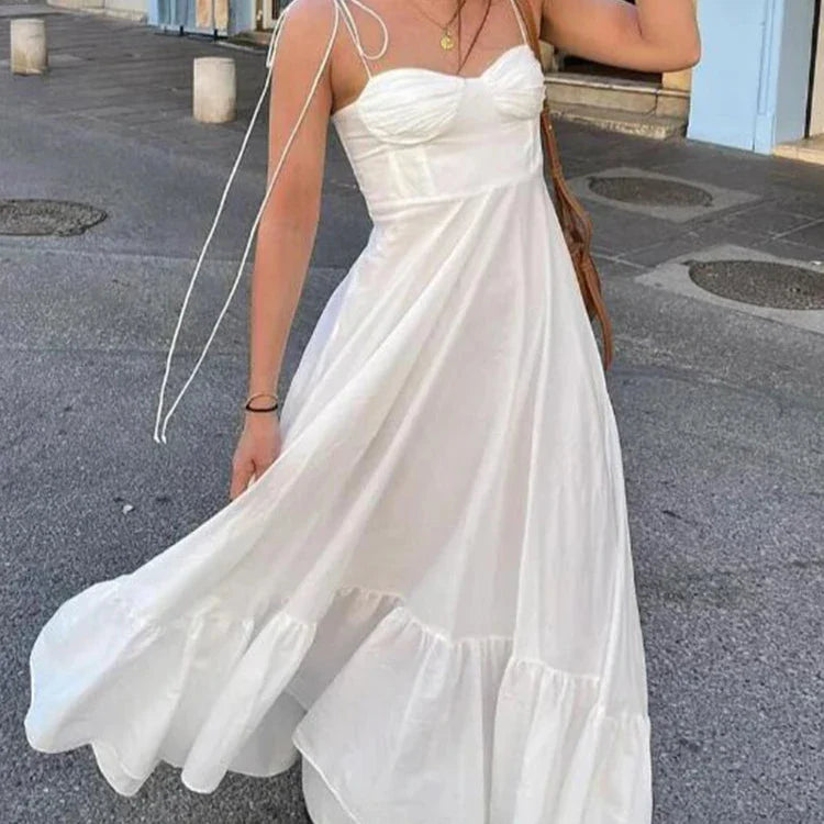 Vestido Precioso Reflejo en Blanco – Marbella