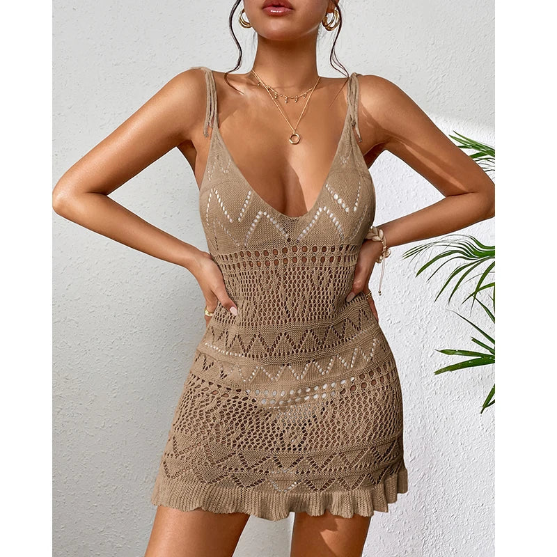 Vestido Suntuoso Tesoro en Cáqui – Marbella