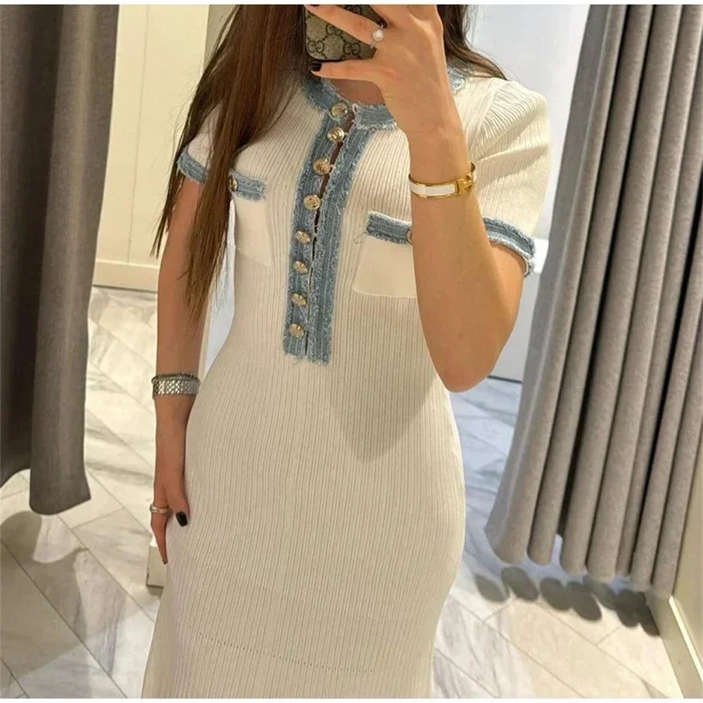 Vestido Suntuoso Atardecer en Blanco – Marbella