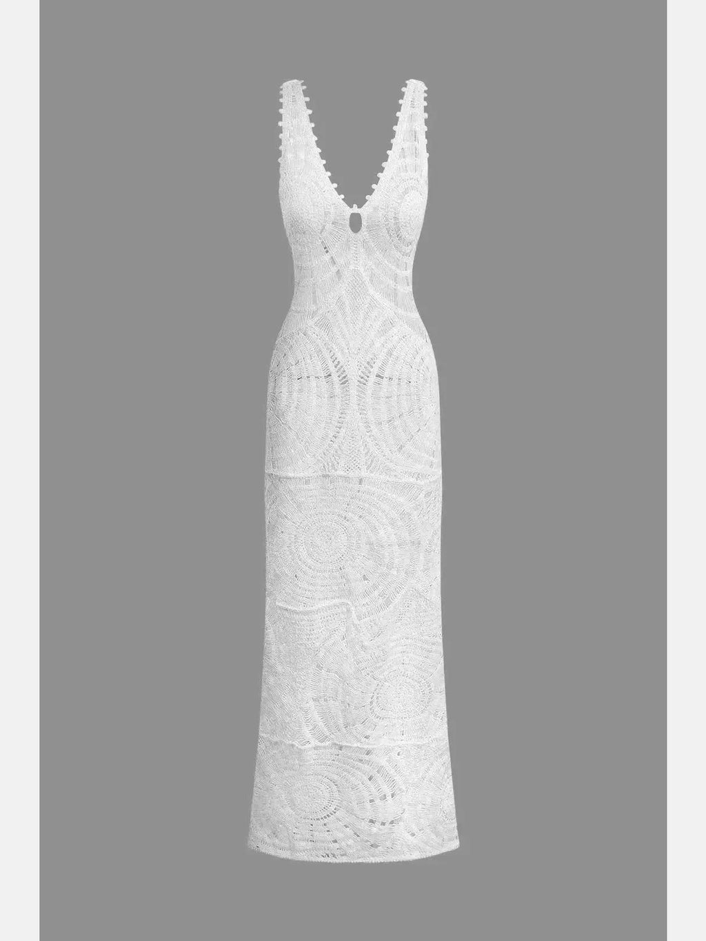 Vestido Dorado Misterio en Blanco – Marbella