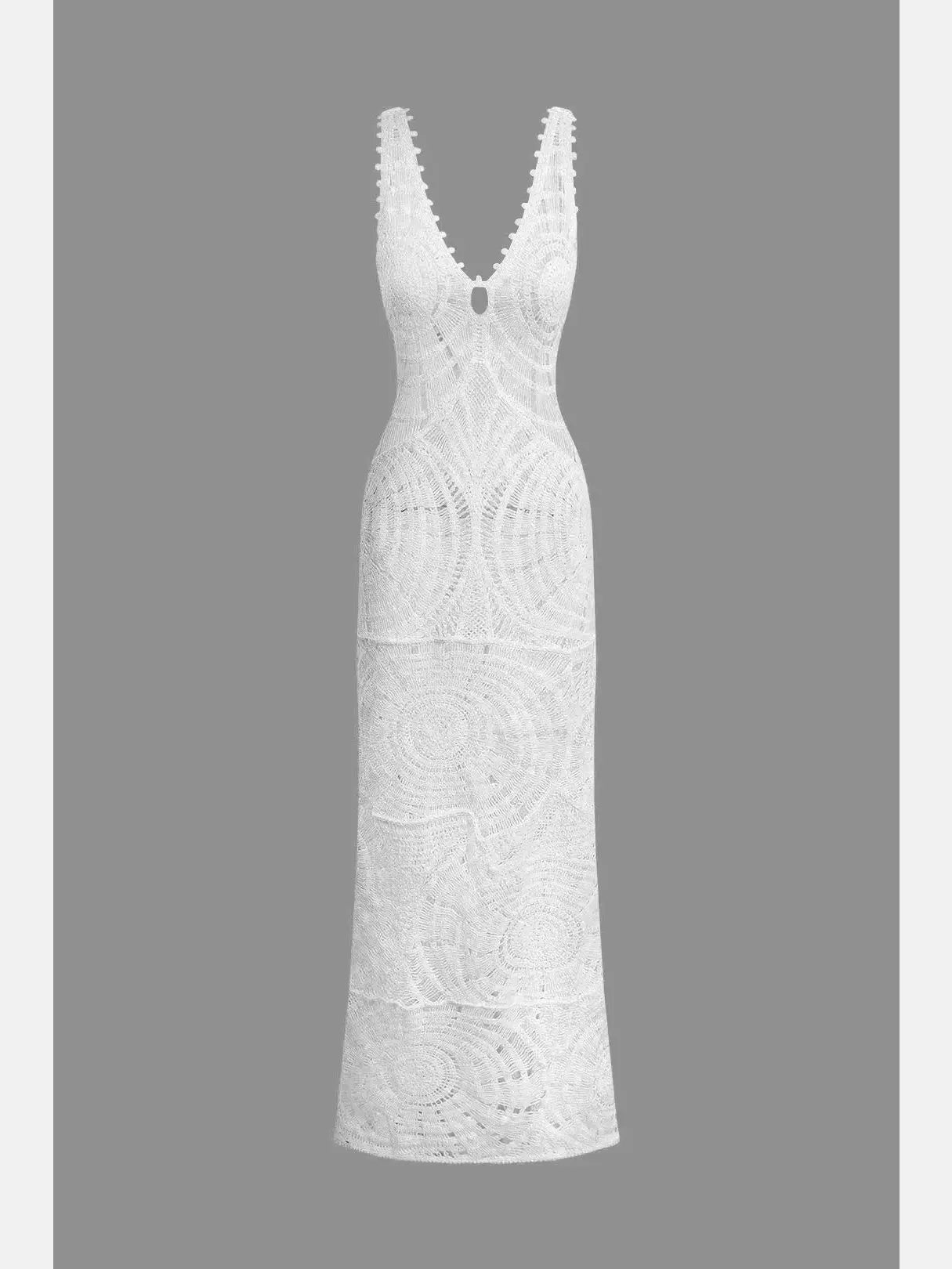Vestido Dorado Misterio en Blanco – Marbella