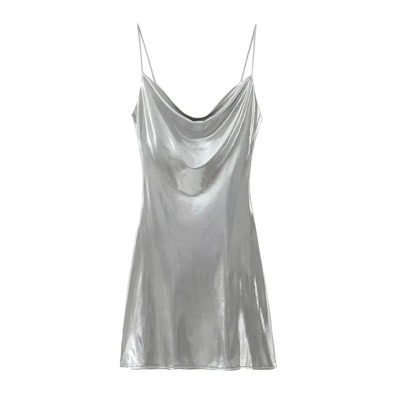 Vestido mine Radiante Eclipse en Dorado – Marbella