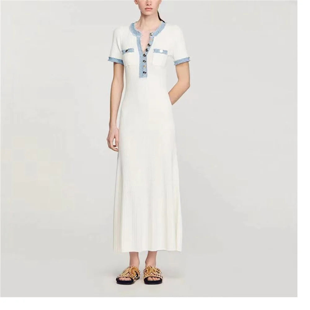 Vestido Suntuoso Atardecer en Blanco – Marbella