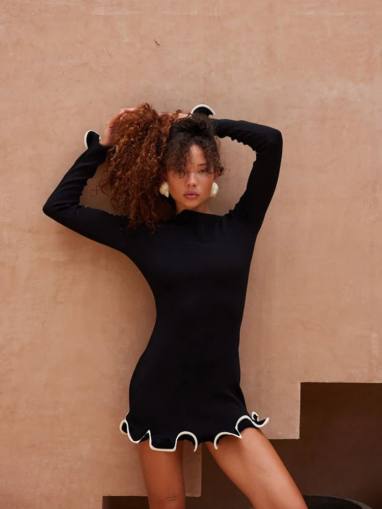 Vestido mini classic Encantador Atardecer en Negro – Marbella