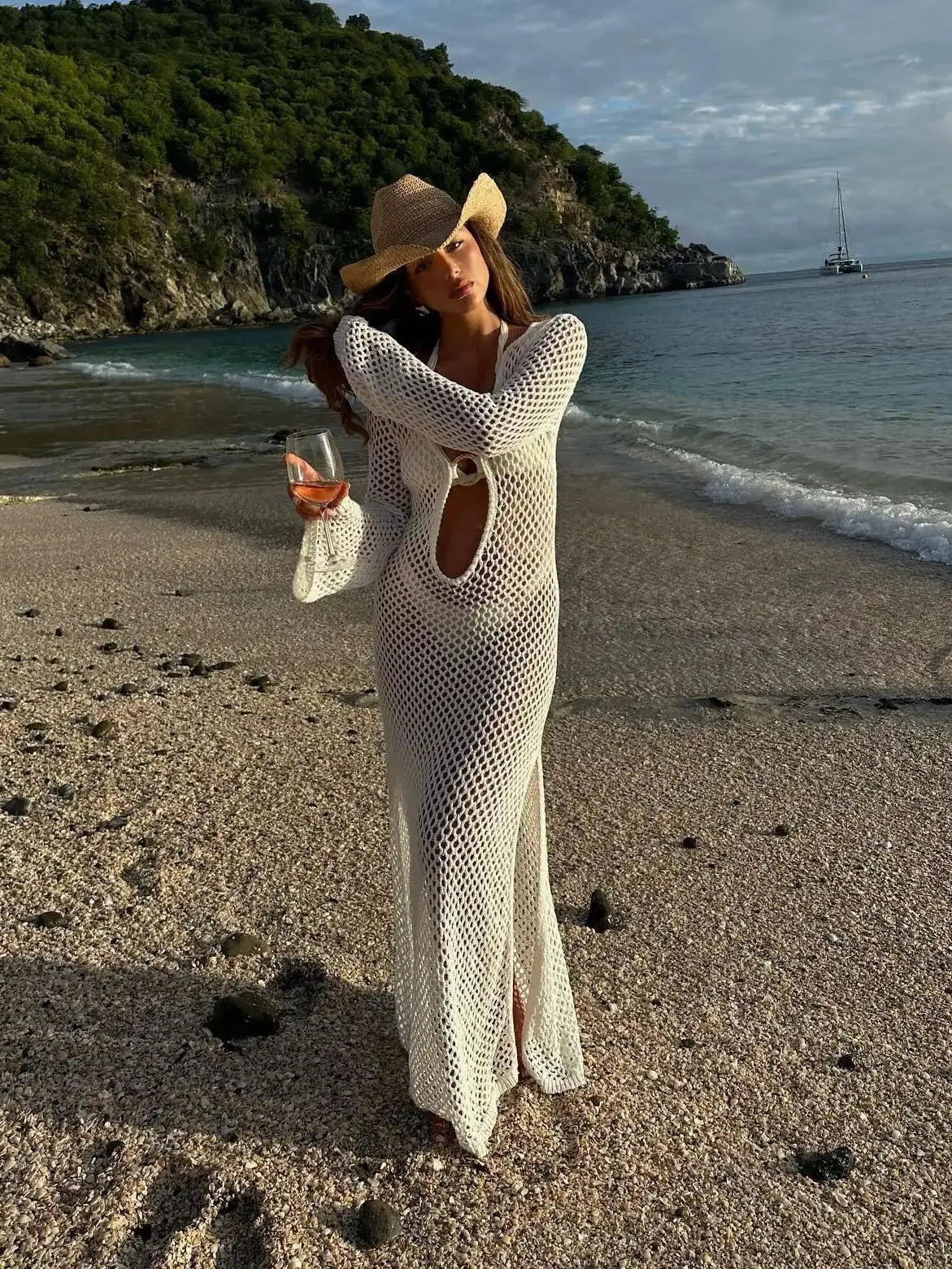 Vestido Sereno Poema en Casual - Marrom – Marbella