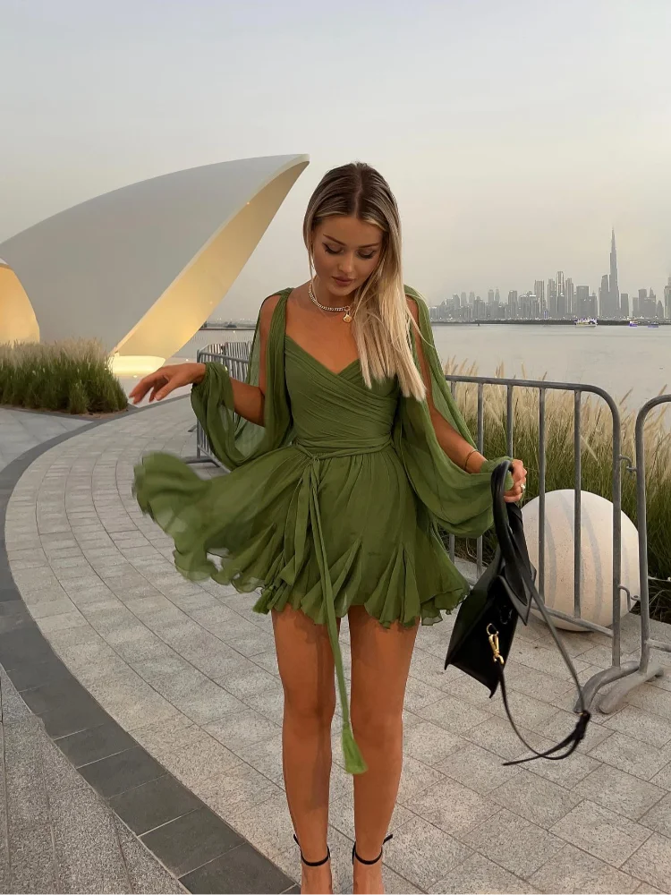 Vestido princess Precioso Amanecer en Verde – Marbella
