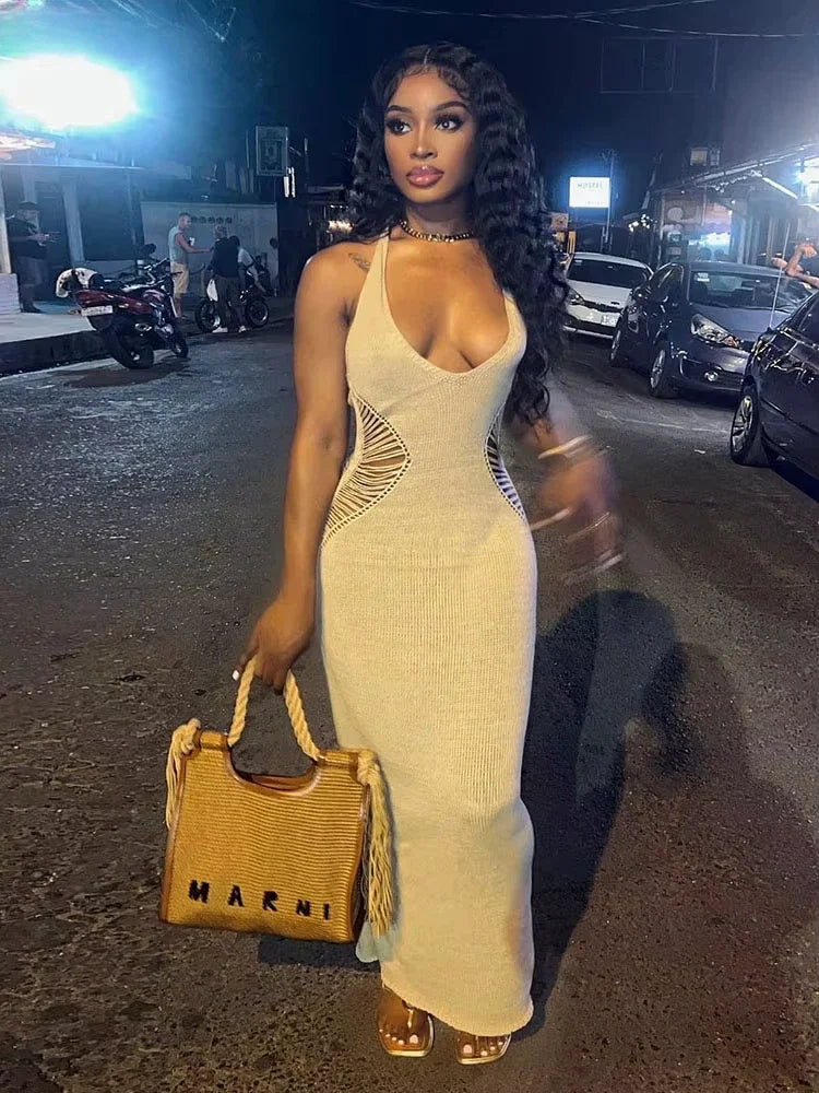 Vestidos Radiante Misterio en Vestido Bege – Marbella