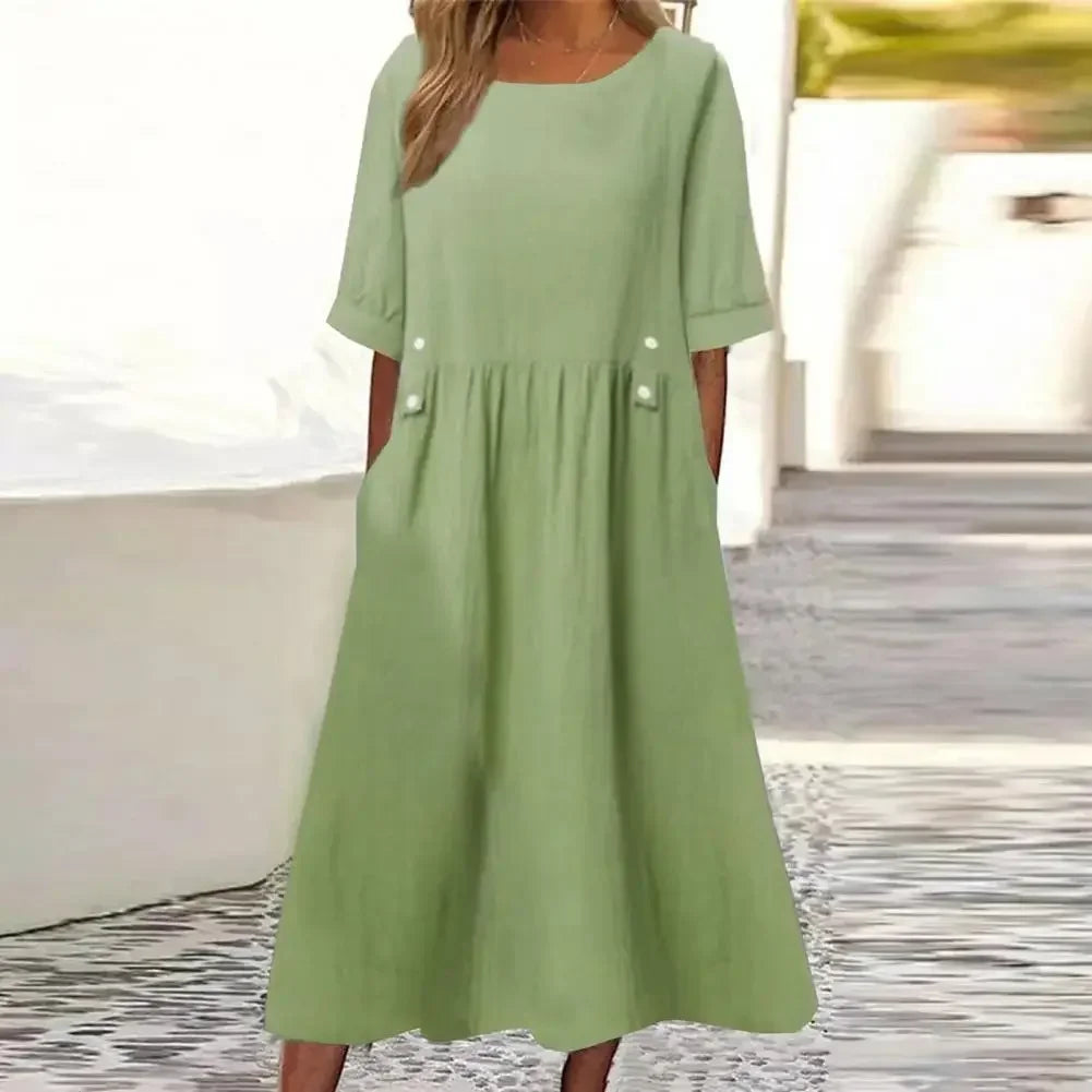 Vestido Armonioso Destello en Verde – Marbella