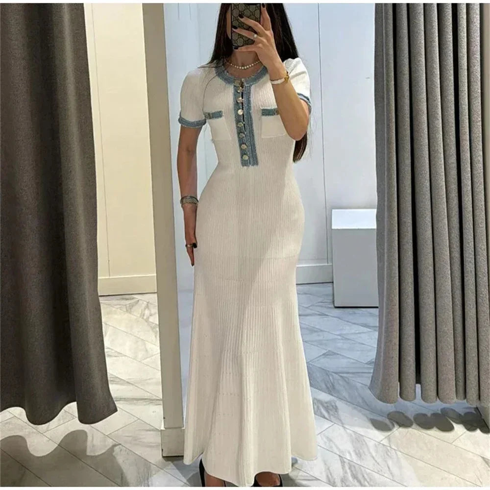 Vestido Suntuoso Atardecer en Blanco – Marbella