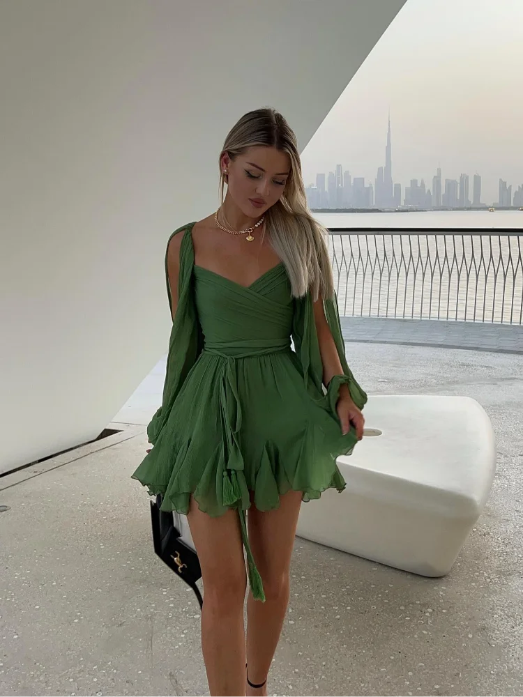 Vestido princess Precioso Amanecer en Verde – Marbella