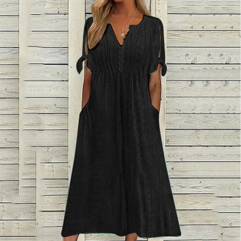 Vestido Encantador Paraíso en Negro – Marbella