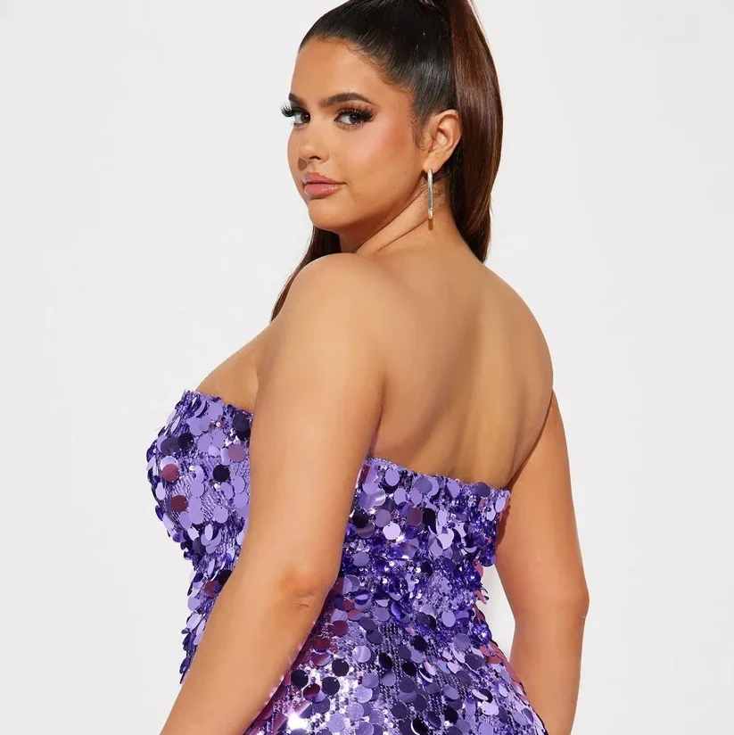 Vestido Luminoso Universo en Lila – Marbella