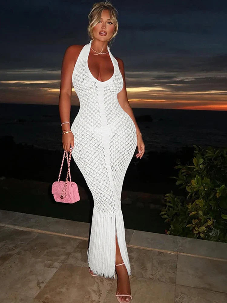 Vestido Sofisticado Océano en Branco – Marbella