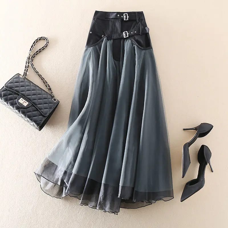 Falda Dorado Sueño en Gris – Marbella