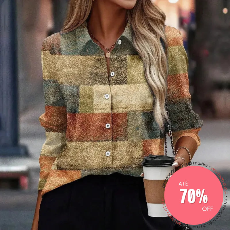 Camisa Dorado Reflejo en Caqui – Marbella