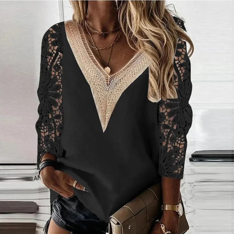 Blusa Sofisticado Susurro en Negro – Marbella
