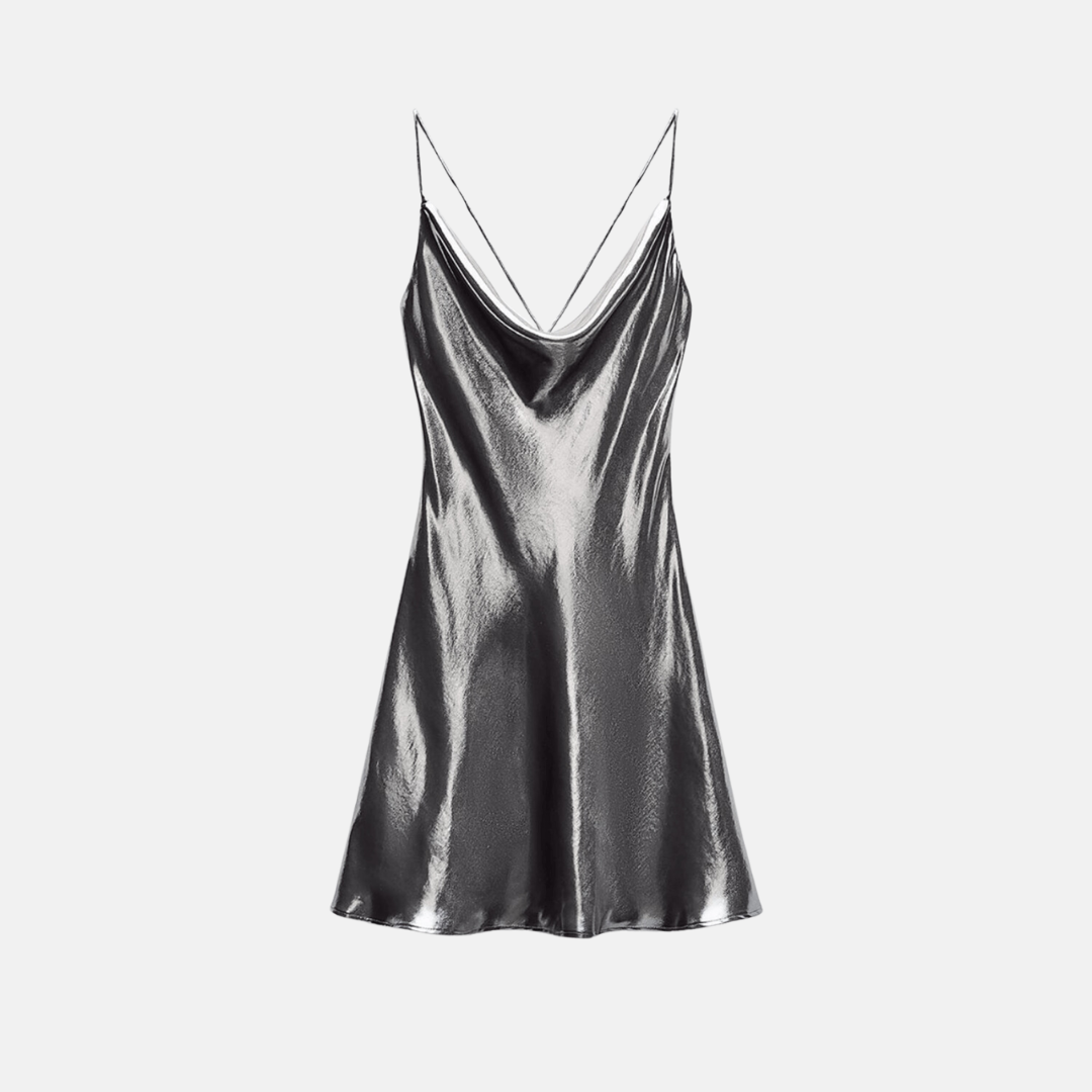 Vestido mine Radiante Eclipse en Dorado – Marbella