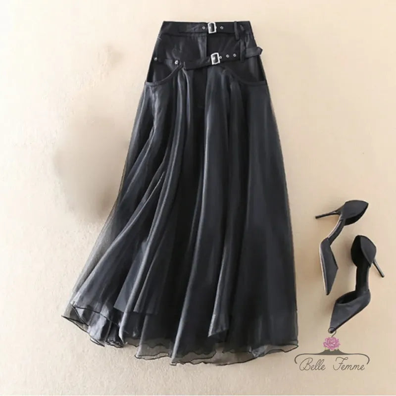 Falda Dorado Sueño en Gris – Marbella