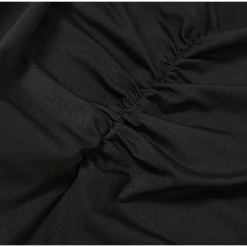 Vestido Luminoso Jardín en Negro – Marbella