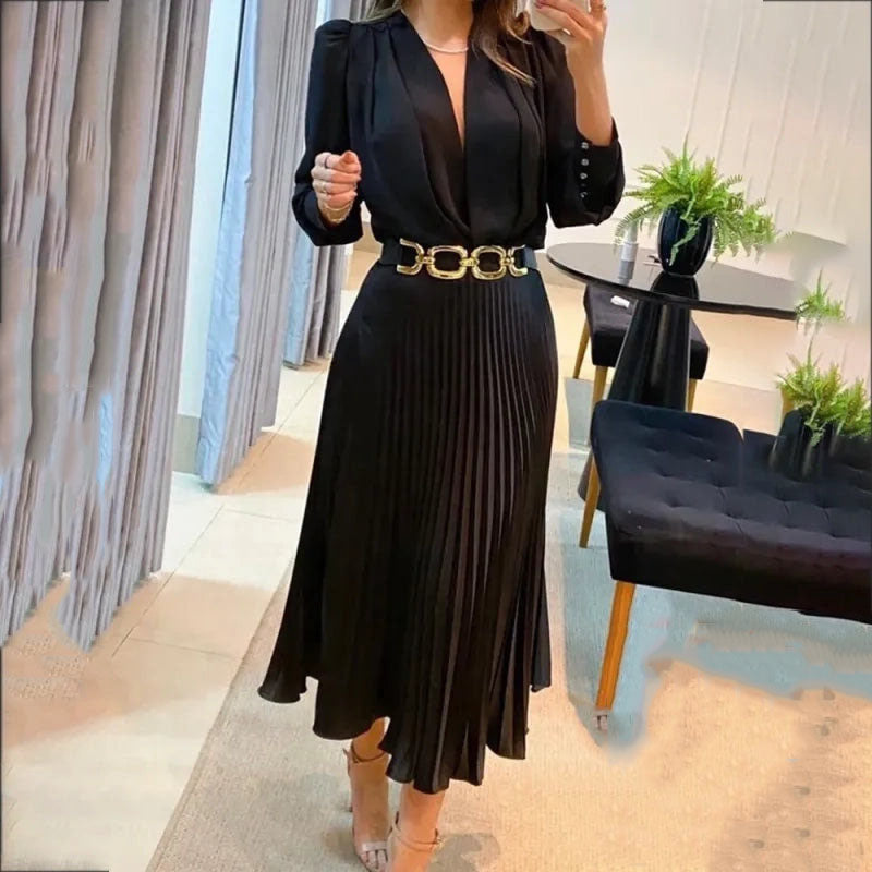 Vestido Exquisito Océano en Negro – Marbella