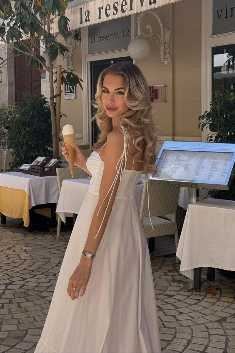 Vestido Precioso Reflejo en Blanco – Marbella
