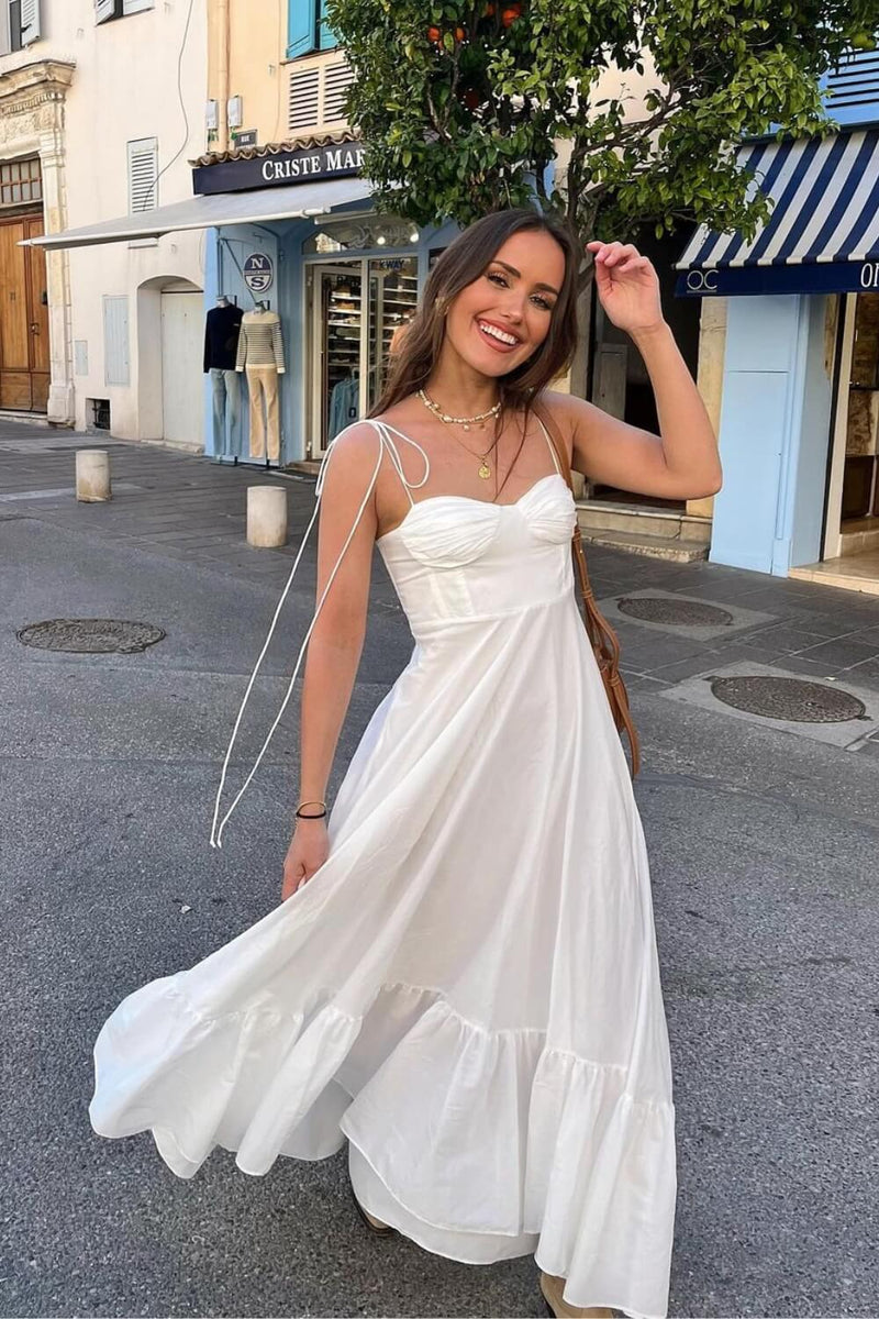 Vestido Precioso Reflejo en Blanco – Marbella